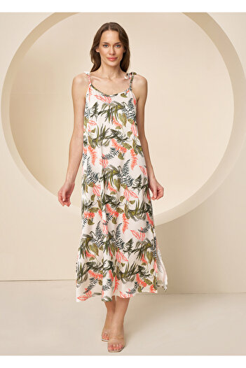 CAROLINE Slit Strap Satin Nightgown