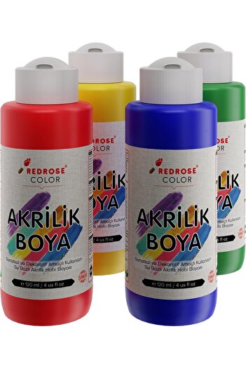 STOREMAX Polysight Rose Primary Colors Acrylic Set of 4 4X120 ml Trendzap 467437