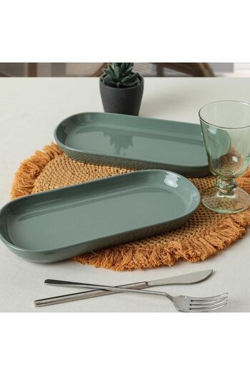STOREMAX Green Noyan Boat Plate 2 Pieces 26 cm 326