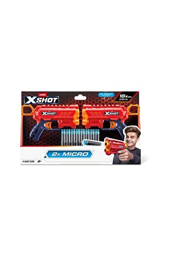 Zuru X-Shot Excel Micro 2.0 Twin Pack Blasters with 16 Darts