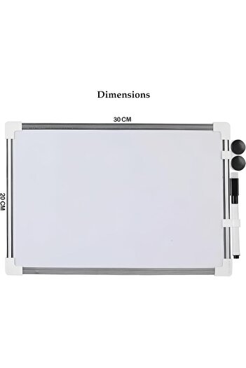 Slasa Small Dry Erase Board 20×30 cm - Whiteboard with Aluminum Frame for Wall - Small Board for Office,