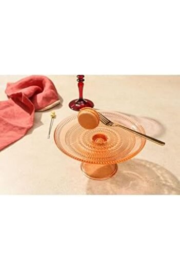STOREMAX Goldwhirl Lina Orange Footed Plate 17 cm Trendflash 467437
