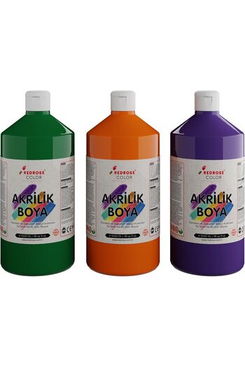 STOREMAX Polysight Rose Green, Purple, Orange Acrylic Set of 3 3X1000 Gr Trendzap 467437