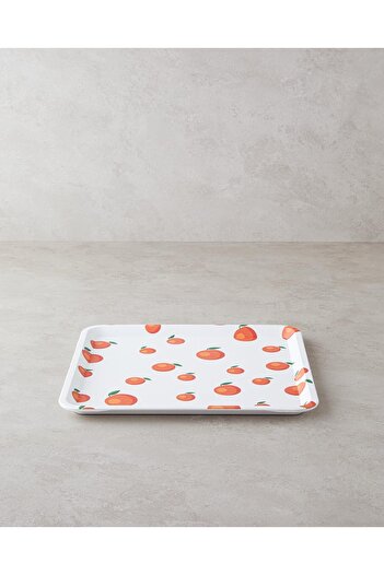 STOREMAX Goldwhirl Orangeis Plastic Tray White - Orange, 35.79 X 28.7 X 6.4 cm Trendflash 467437