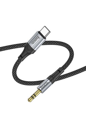 hoco. Upa26 1m Braided Type-C to Aux Cable - Black