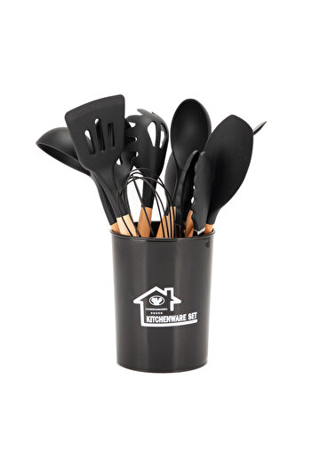 Other SET OF 12 KITCHEN UTENSILS IN A STAND E-6288