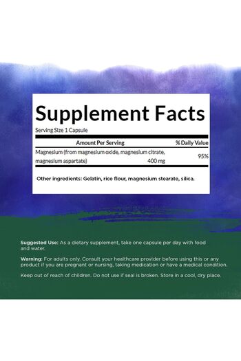 SWANSON Triple Magnesium Complex - 400mg - 300 Capsules