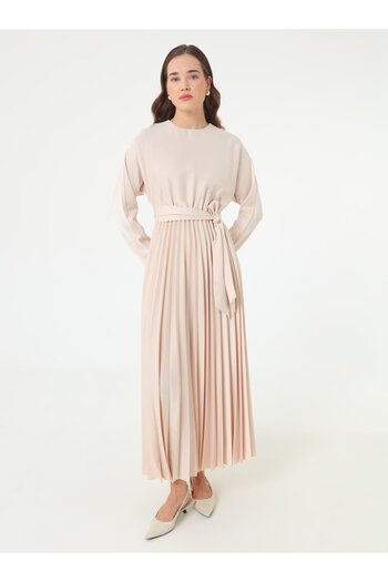 Refka Hijab Dress - Beige -