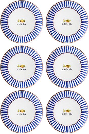 STOREMAX Goldwhirl Mia Fish Serving Plate Set of 6 26 cm Trendflash 467437