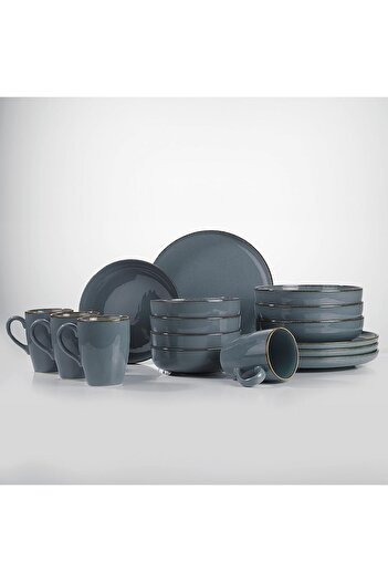 STOREMAX Goldwhirl 4 Person 16 Piece Dinnerware Set 730P01 Blue Trendflash 467437