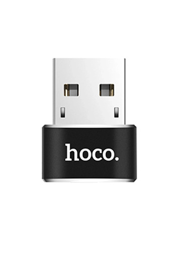 hoco. Ua6 Plug and Play USB to Type-C Converter - Black