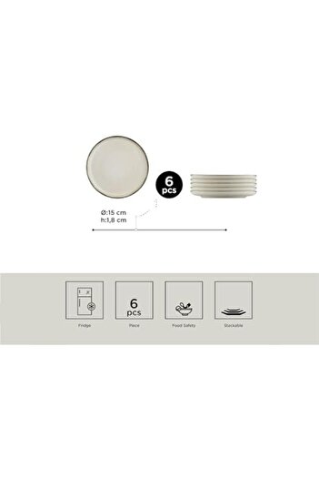 STOREMAX Goldwhirl 6 Pieces 15cm Cake Plate Cinnamon Trendflash 467437