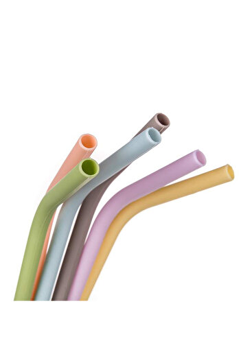 Other REUSABLE SILICONE DRINK STRAWS 6 pcs + BANQUET CLEANER