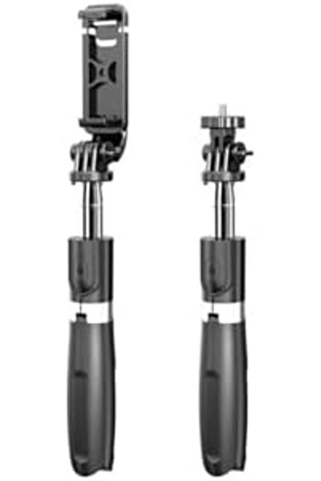STOREMAX Polysight Remote Controlled Led Lighted 360 Degree Rotatable Mini Selfie Stick Phone Holder Remote Controlled Selfie Stick