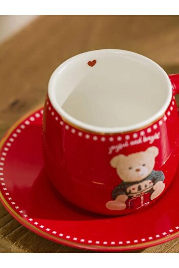 LC Waikiki Bear Teddy Printed 2-Person Coffee Cup Set (W5)