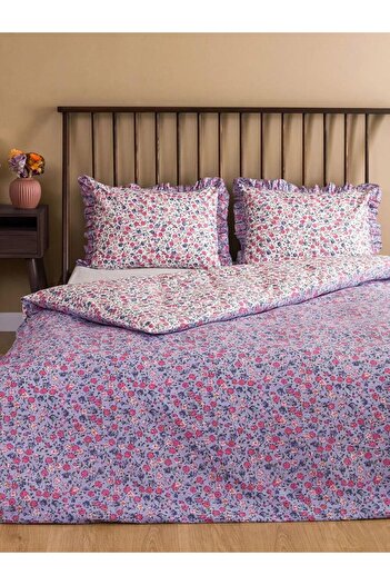 LC Waikiki Floral Pattern Woven Double Duvet Cover Set (S3)