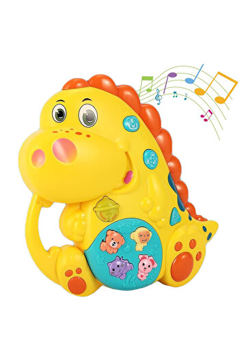 RCO Interactive musical toy with functions and lights, Dinosaur RCO, 14 x 14 cm, +12 months, WW7007-A