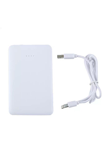 start Power Bank With Cable 5000mAh- White