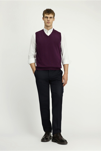 Kiğılı V-Neck Cotton Cashmere Knitwear Sweater