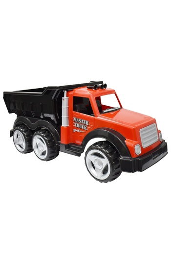 PİLSAN Camion mare cu remorca Master Rosu/Negru, remorca rabatabila, 6 roti rezistente, utilizare in