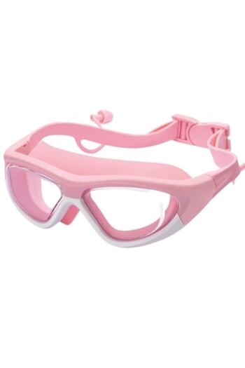 Haizid Children's swimming goggles with integrated earplugs - wide visual field, colorful design, and adjus