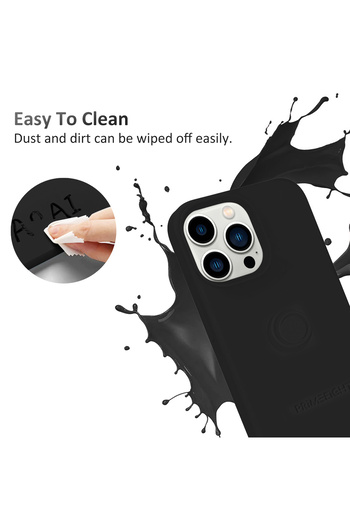 PRIMEEIGHT iPhone 14 Pro Max Case 6.7 inch Shockproof Curved Edges apple case Anti Scratch case black