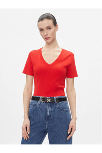 Tommy Hilfiger Women's T-Shirt WW0WW40584 Red