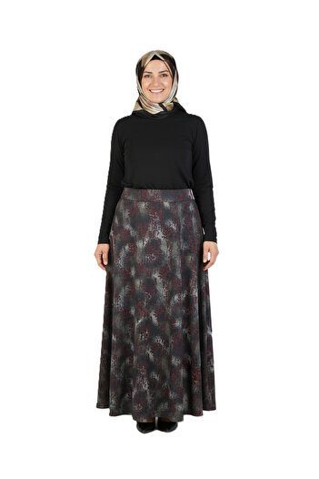 Oppland Women's Mother Bell Skirt Soft Textured No Show through Effortless Patterned Flowy Full Fit
