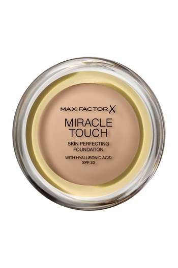 Max Factor - Cream Foundation, Miracle Touch Cream-to-liquid with Hyaluronic Acid, SPF 30, 047 Vanilla