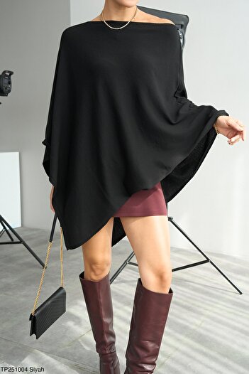 Haticepalas Brown Knitwear Poncho