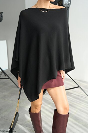 Haticepalas Brown Knitwear Poncho