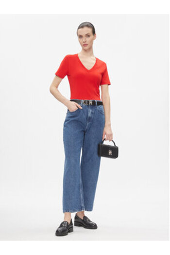 Tommy Hilfiger Women's T-Shirt WW0WW40584 Red