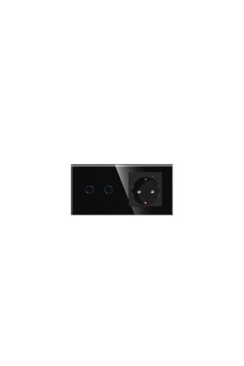 Bingoelec Switch 4M (2+2M) 2-button WI-FI + RF switch without neutral with Shuko Smart WI-FI 16A socket with g