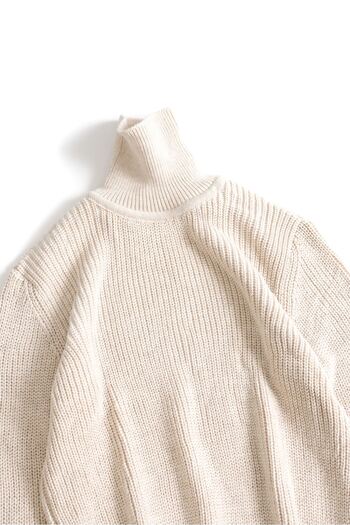 no7man Rovani Beige Turtleneck Sweater