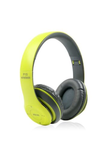 OEMN Bluetooth Headphones with Microphone and Radio, P15 Green