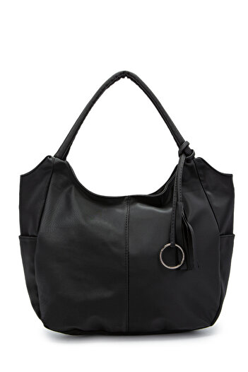 minebag Tassel Charm Detailed Parachute Fabric Eric Shoulder Bag Black