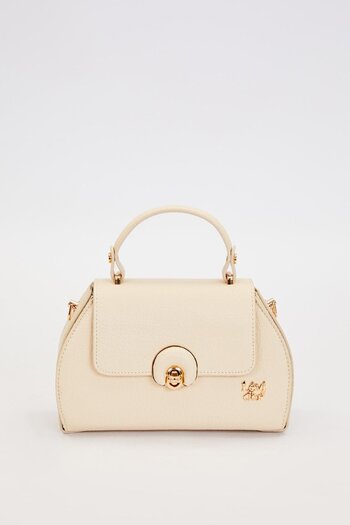 Levidor Cream Box Shaped Handbag