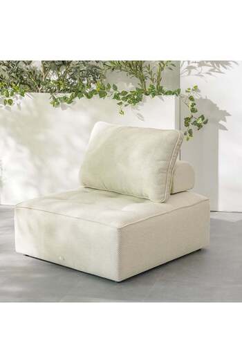 Danube Home Delight 1-Seater Modular Outdoor Sofa Set - Beige, Stylish & Comfortable, 1 Year Warranty