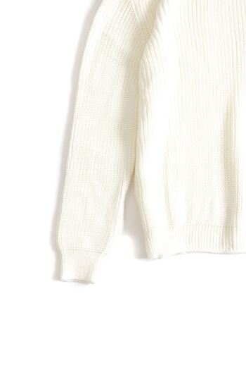 no7man Rovani White Turtleneck Sweater