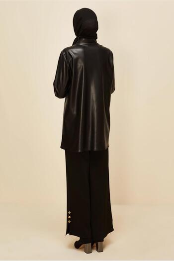 Alvina Artificial Leather Tunic 46059