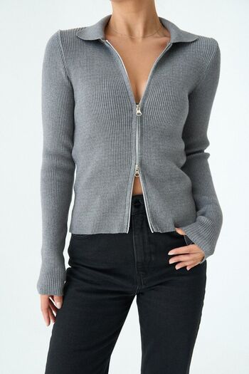 Haticepalas Zippered cardigan