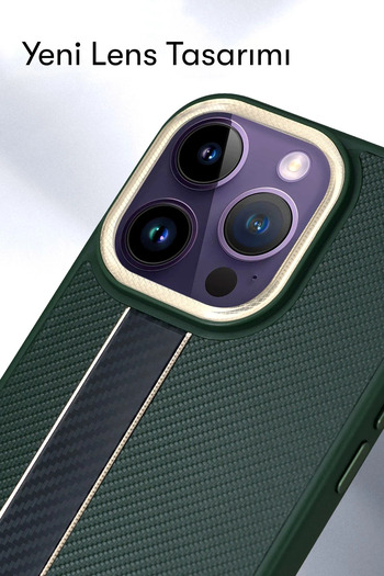 Fuchsia iPhone 15 Pro Max Case Hbc-163 Times Cover - Dark Green