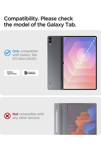 Spigen Ultra Hybrid Pro for Galaxy Tab S11 ULTRA Case 14.6 inch Tri-Fold with S Pen Holder - Gray