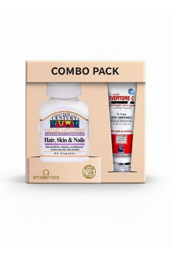 21st Century EVENTONE C CREAM AND HAIR,SKIN AND NAILS 50 CAPLETS COMBO PACK