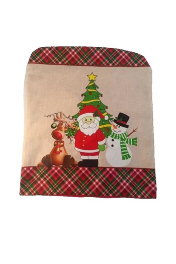 Flippy Christmas Chair Cover, Flippy, Model 1 Santa Claus, Reindeer, Snowman, 45x56cm, Textile, Multicolor