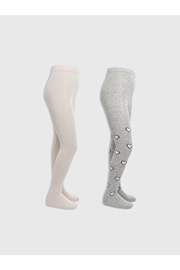 LC Waikiki Lcw Kids Gray Girls' Pantyhose 2-Piece