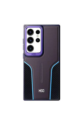 Fuchsia Samsung Galaxy S24 Ultra Hbc-264 Lambor Carbon Fiber Sport Cover - Deep Purple