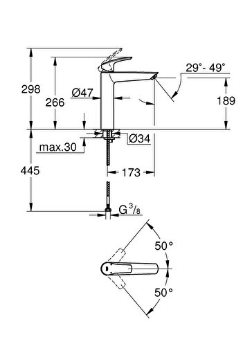 Other Grohe Eurosmart XL Chrome Washbasin Faucet