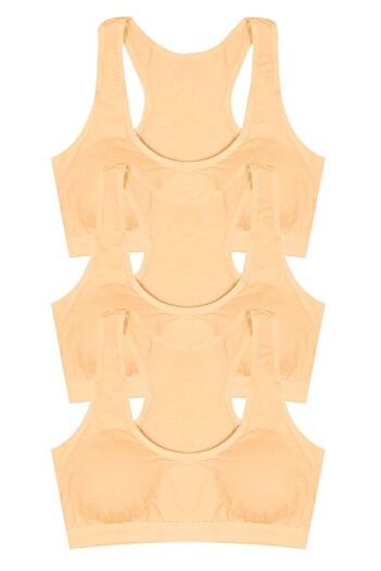Öts Girl's Bustier 3-Piece Thick Straps, Sports Cut, Padded (96% Cotton - 4% Elastane)