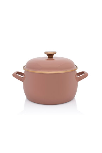 Metalac 5.4l pot with lid Moka enamel/22cm/5.4l
